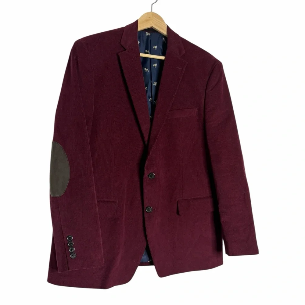 Lauren Ralph‎ Lauren Burgundy Corduroy Blazer